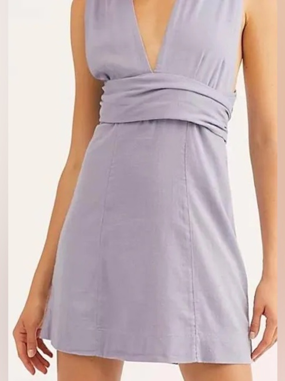Free People Lilac Convertible Strap Mini Dress